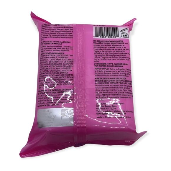 NWT Global Beauty Care Collagen Cleansing Cloths (30qty) - Picture 2 of 3